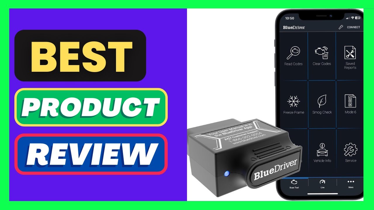 BlueDriver Bluetooth Pro OBDII Scan Tool for iPhone & Android - No