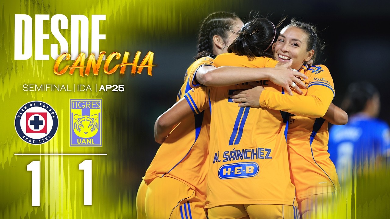 🥅 Resumen Desde Cancha | Cruz Azul 1 - 1 Tigres Femenil | Semifinal Ida ...