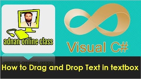 visual c# programming tutorial in urdu hindi-Drag and Drop Text data in text box