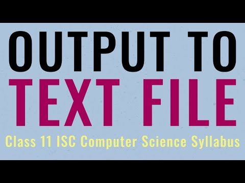Java Program to Output to Text File | ISC Computer Science Class 11