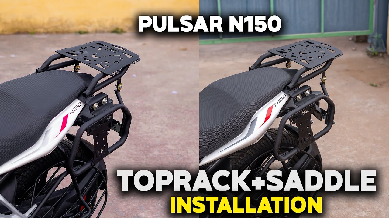 Pulsar N150 | Top Rack with Saddle Stay | Installation | HT Exhaust ...