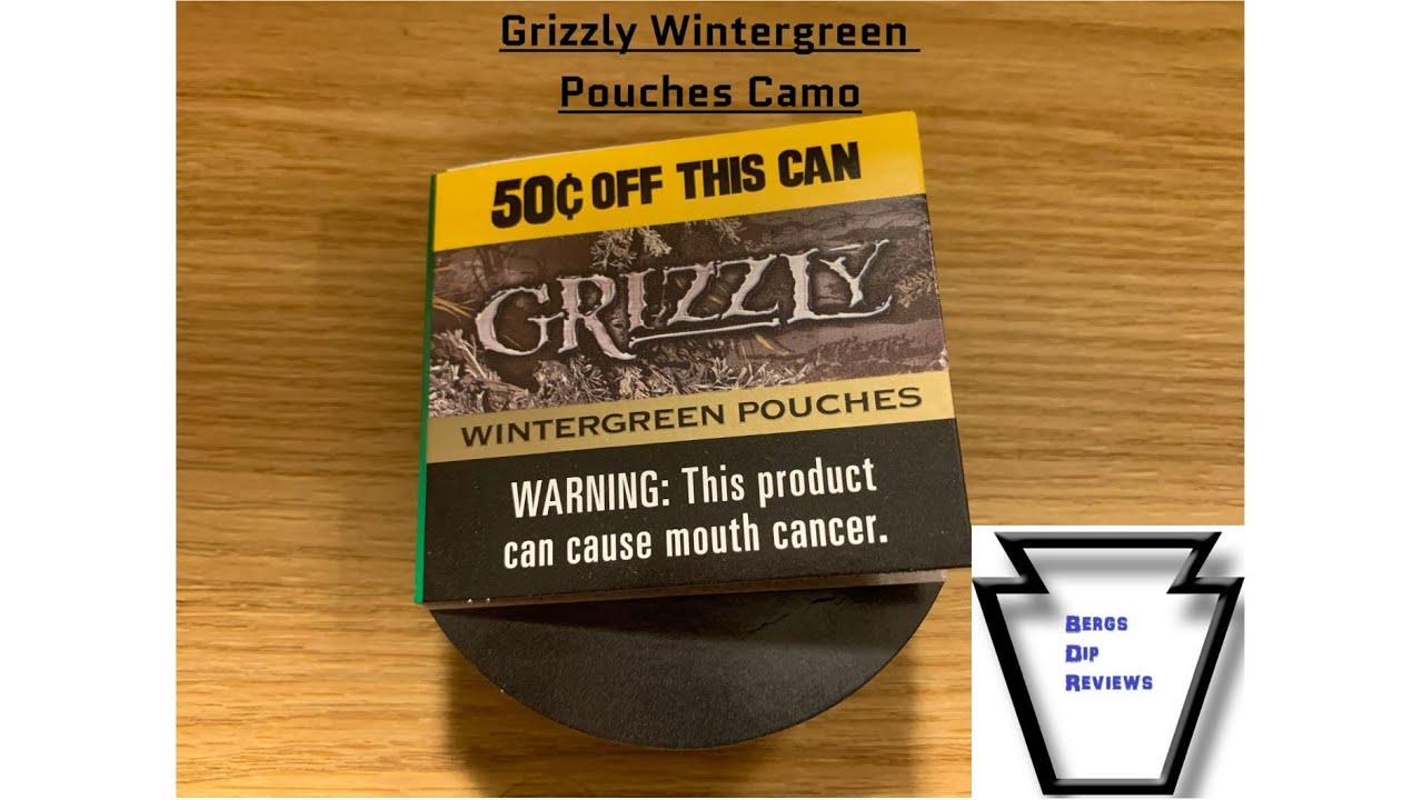Grizzly Wintergreen Pouches 2019 Camo Can - YouTube How Many Pouches Are In A Can Of Grizzly Wintergreen