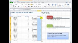 How to Place Dates in a Quarter for a Fiscal Year
