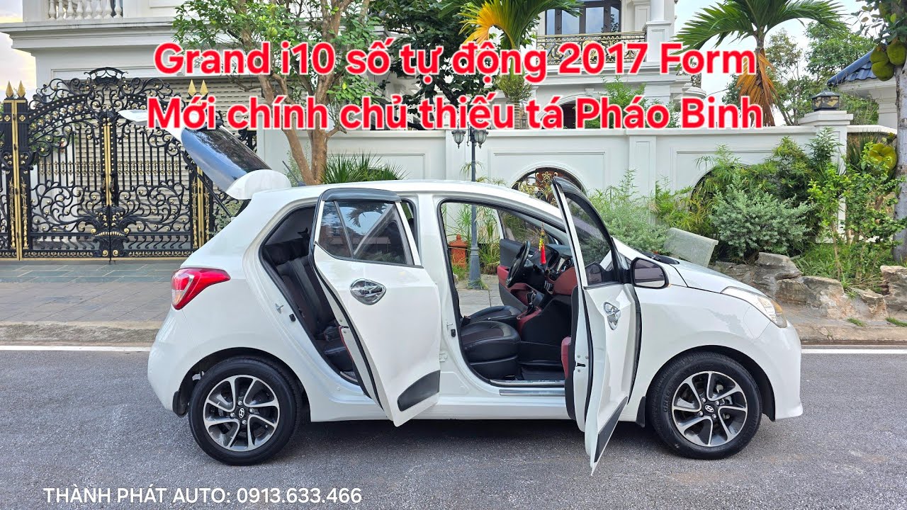 🦄 Grand i10 số tự động 2017 Form mới một chủ từ đầu đẹp | Xechính chủ thiếu tá Quân Đội | 0913633466