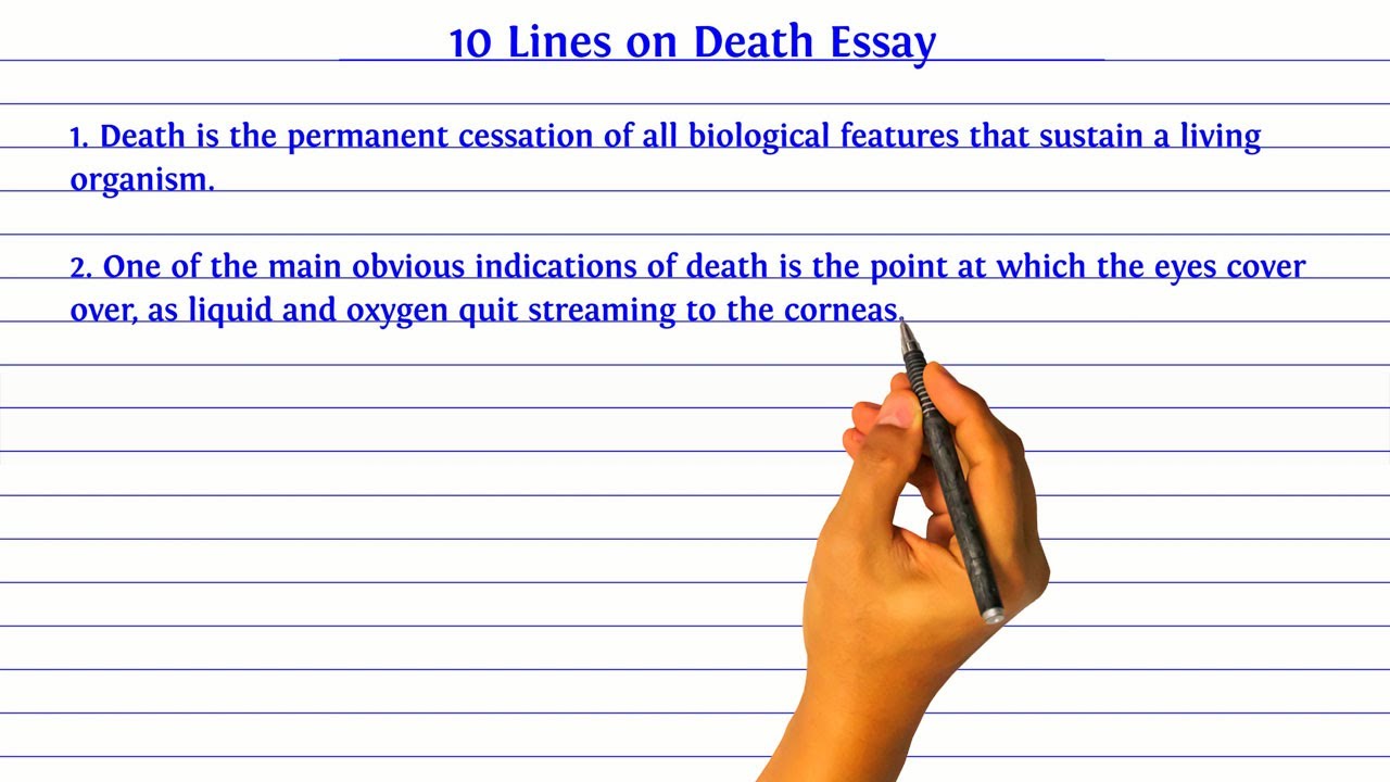 can you write your college essay about death