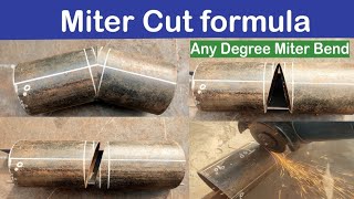 Miter Cut formula | Elbow Miter Cut formula | miter elbow Calculation #mitercut