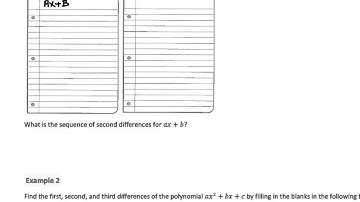 Algebra 2 Unit 1 Topic A Lesson 1