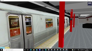 Openbve R46 V1 X train arriving and departing at st pauls avenue