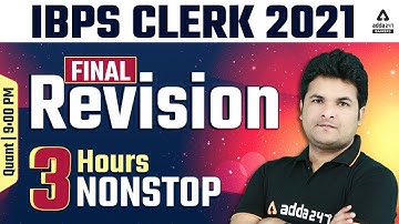 IBPS Clerk 2021 | Maths | Complete Syllabus Final Revision Marathon
