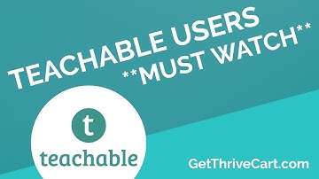 TEACHABLE USERS - MUST WATCH
