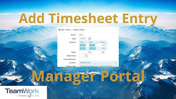 TeamWork 5 Manager Tutorial: How to Add a New Timesheet Entry