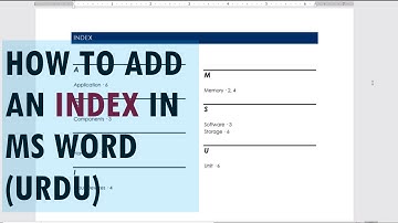 Smart tips and tricks | Adding Index to MS Word document ( Urdu / Hindi )