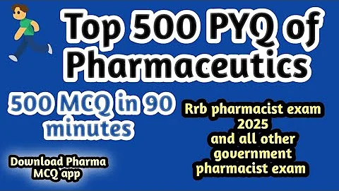 top500previousyearmcqofpharmaceutics#rrbpharmacistexampreparation#dsssb#tnmrb#btsc