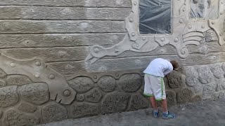 видео: оформление цоколя  дома  декоративная  штукатурка  из  арт  бетона,  под  камень,  ковка из цемента картинка: оформление цоколя  дома  декоративная  штукатурка  из  арт  бетона,  под  камень,  ковка из цемента