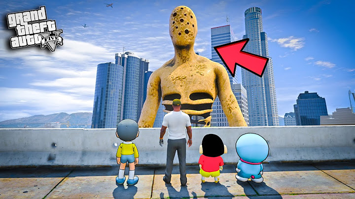 GTA 5 : GIANT Evil Monster Attack On Shinchan Franklin & Doraemon 😭GTA 5 !