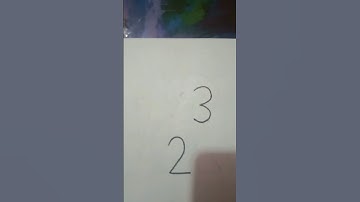 Draw Monkey 🐒 with Number 3 2 l easy drawing #shorts #trending #art #youtubeshorts