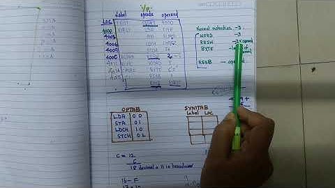 pass1 working of 2 pass assembler