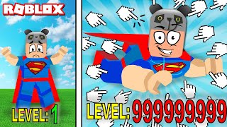 Süper Kahraman Olup Tıkla ve Uç!!  Panda ile Roblox Super Hero Race Clicker