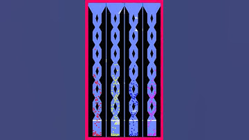 Guess:Which team will be the winner? Short video Marble team race in Algodoo