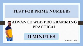 Advance Web Programming | TYIT | Mumbai University | Practical 1 D [ii] |  Test for Prime Numbers Net Worth