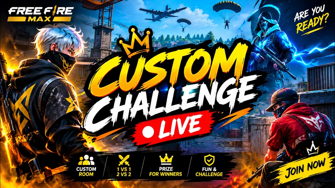 🔴 FREE FIRE LIVE 🔥1 vs 1 coustom  | GS BOIZ