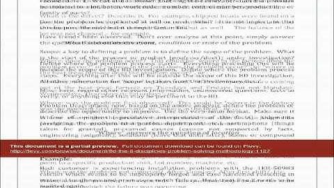 8D The 8 Disciplines Problem Solving Methodology