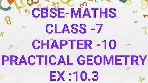CBSE-MATHS| CLASS-7| CHAPTER-10| PRACTICAL GEOMETRY |EX :10.3| in Malayalam| MJ ACADEMY|