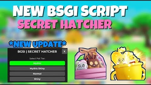 [2025] BGSI Secret Hatcher Script! | Pastebin | Newest Script 📜🔥