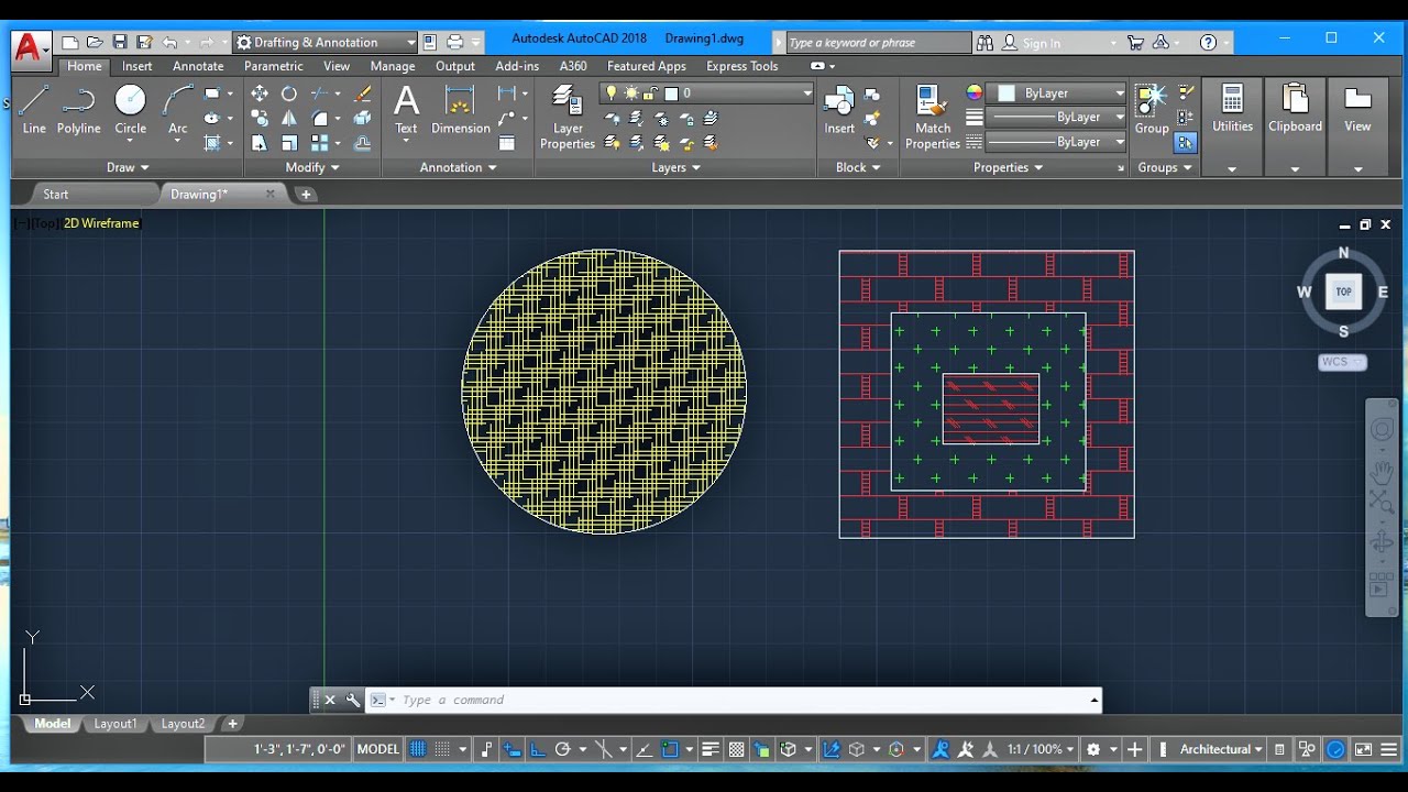 What is Hatch Command and how to use it in autocad, in Urdu/Hindi - YouTube