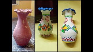 pot flower painting decorate paint designs simple