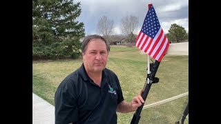 Golf Cart Flag Mount by Caddie Buddy (USA/Rules/Handicap Flags)