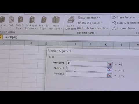 Finding AutoSum, Average, LCM and GCD (HCF) in Excel