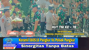 Ucapan HUT TNI KE - 78 Polsek Pangkur Ke Koramil 0805/16 Pangkur