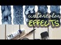 How to create EFFECTS WITH WATERCOLOR | painting techniques for BEGINNERS (tutorial)