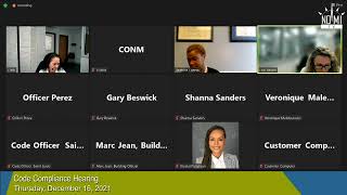 Celebrity Virtual Code Compliance Hearing - 12/17/2021 Wealth