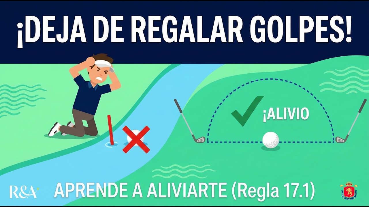 ¡Deja de regalar golpes! Aprende a aliviarte (Regla: 17.1) | SOMOSGOLF