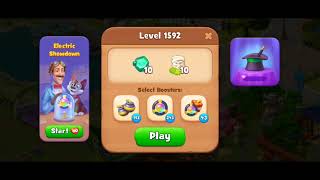 Gardenscapes Level 1592 Walkthrough No Boosters Used