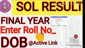 DU SOL OPEN BOOK EXAM RESULT OUT/DU SOL ASSIGNMENT RESULTS 2020/DU RESULT/SOL RESULT/REGULAR RESULT