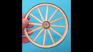 Making an authentic ornamental wagon wheel,  on the wood lathe