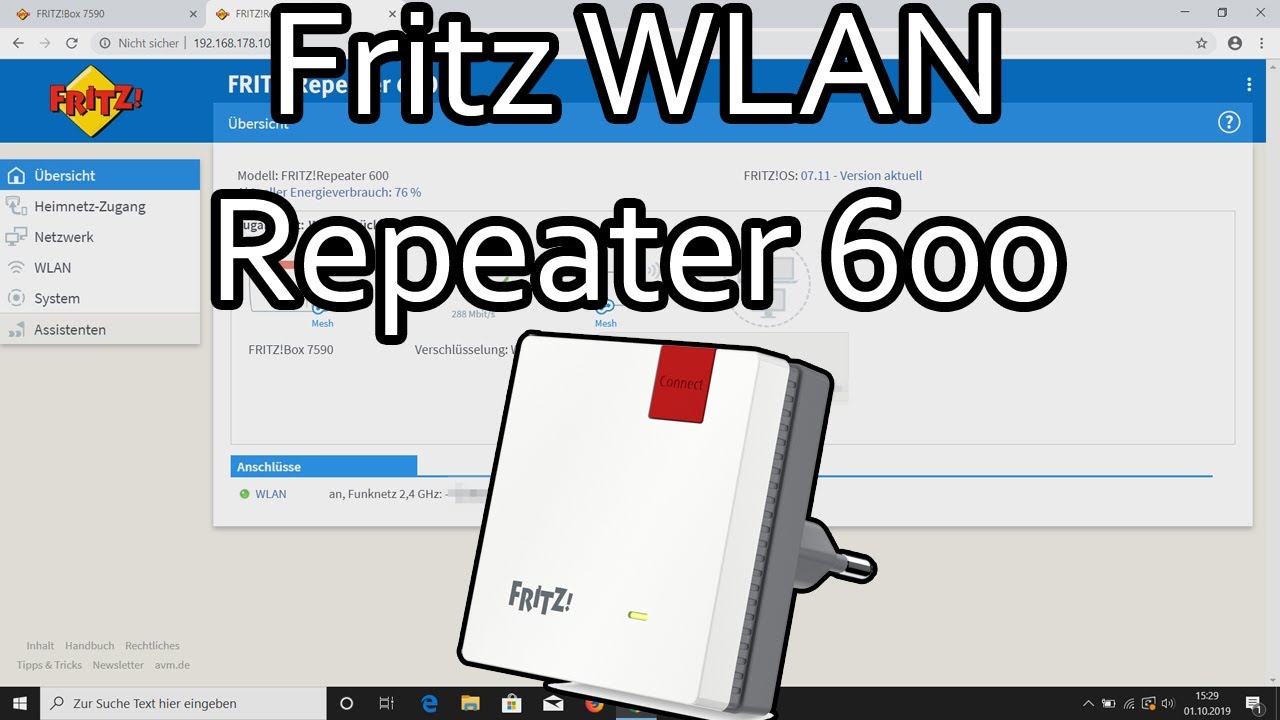 Update Fritz WLAN Repeater 600 einrichten und verbinden (mit und ohne WPS)