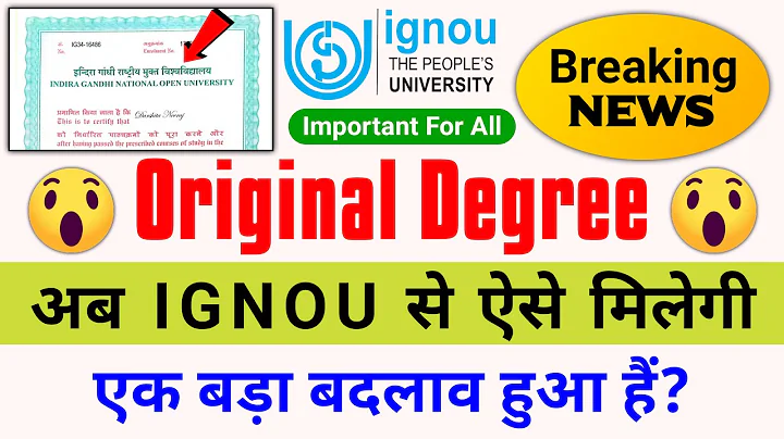 (Breaking News) Original Degree अब IGNOU से ऐसे मिलेगी?_How to Apply IGNOU Degree Certificate Online - DayDayNews