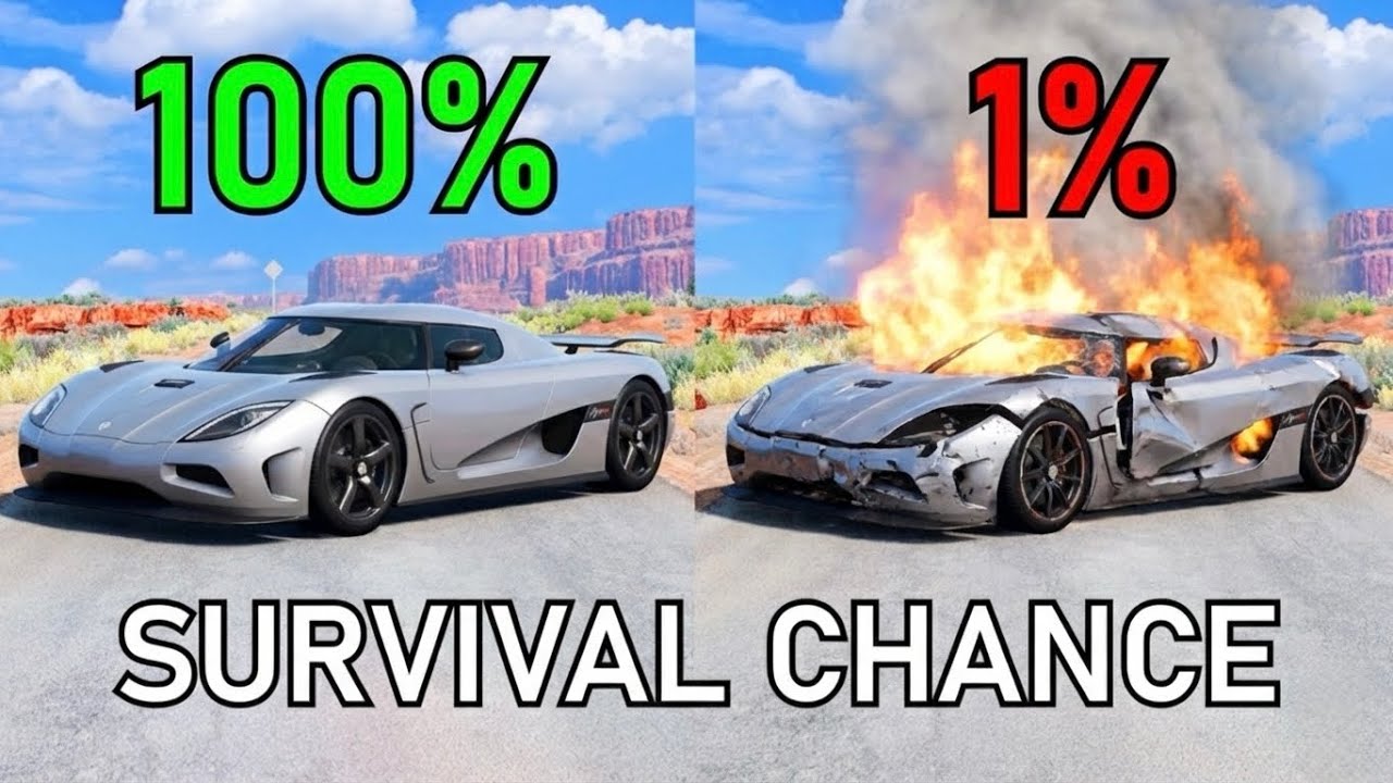 Realistic Survival Chance Crash Testing Ep.51 | BeamNG.drive