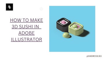 Cute 3D sushi in Adobe Illustration (2022)  #2dto3d #adobeillustratortutorial #3dillustration