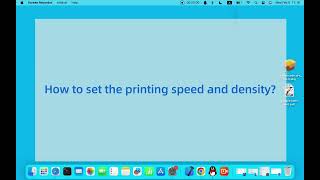 D463B Mac Set The Parameters Of The Printer Size, Mode, Density, Speed...