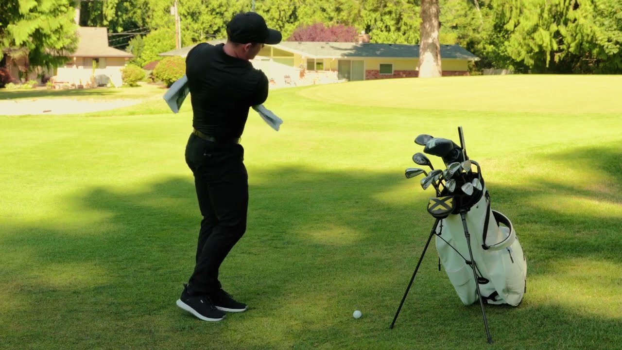 Dead Hands Chipping: Under The Arms Towel Drill Using Savvy Setup Golf Towel & Training Aid