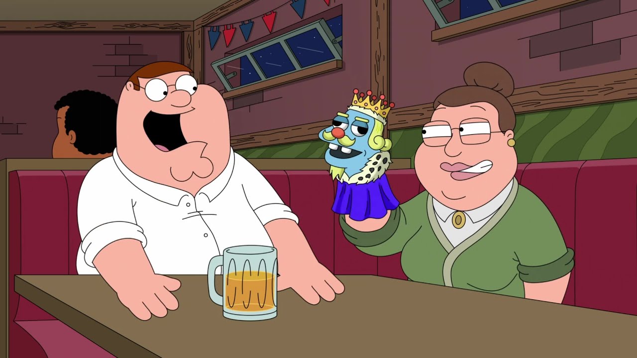 Family Guy - Peter mostly goes to the library to see the puppet shows