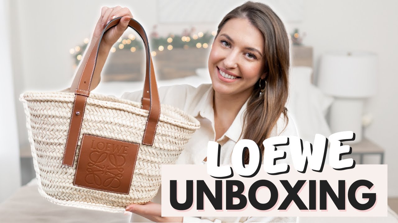 LOEWE POCHETTE RAFFIA BASKET BAG UNBOXING 