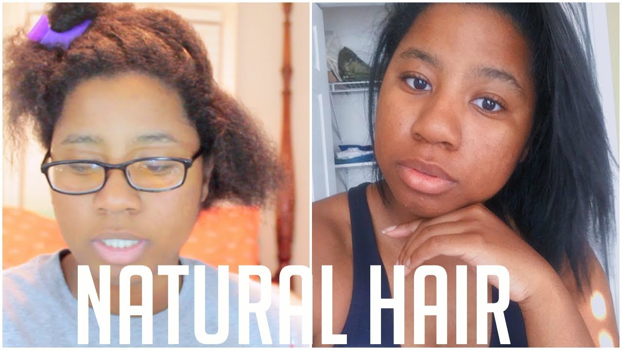Natural To Straight Hair 2017 Blow Dry Flat Iron Natural Hair