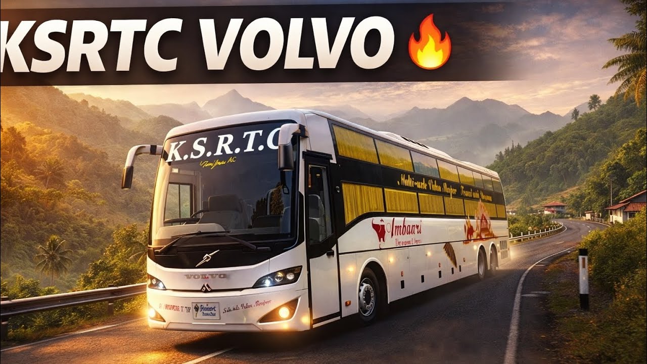 KSRTC Volvo AC Sleeper 🚌 | Prakash Celeste Government Bus Driving in Indian Mountains | ETS2