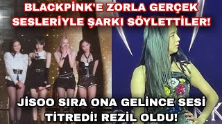 Blackpinke Canlı Sesleriyle Şarkı Söylettiler Sıra Jisooya Gelince Jisoonun Sesi Redi
